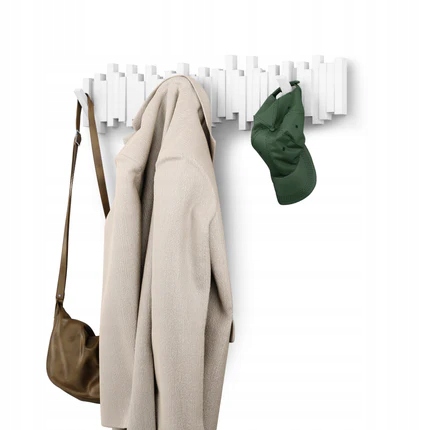 Věšák Sticks Umbra bílý 8 háčků