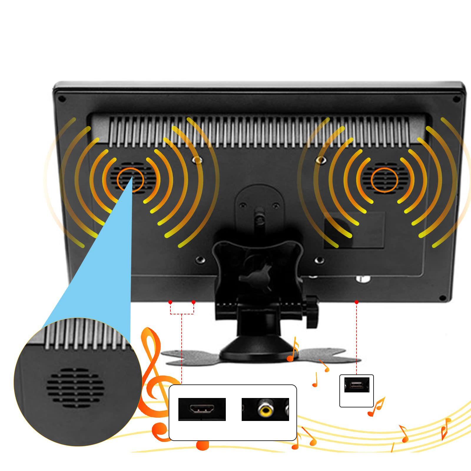 SAMOCHODOWY MONITOR LCD HD 10,1'' HDMI/BNC/VGA/AV Kod producenta CR7721EULO