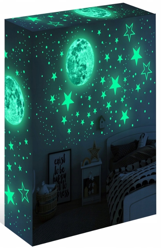 

Naklejki Fluorescencyjne Księżyc Gwiazdki 563 Szt