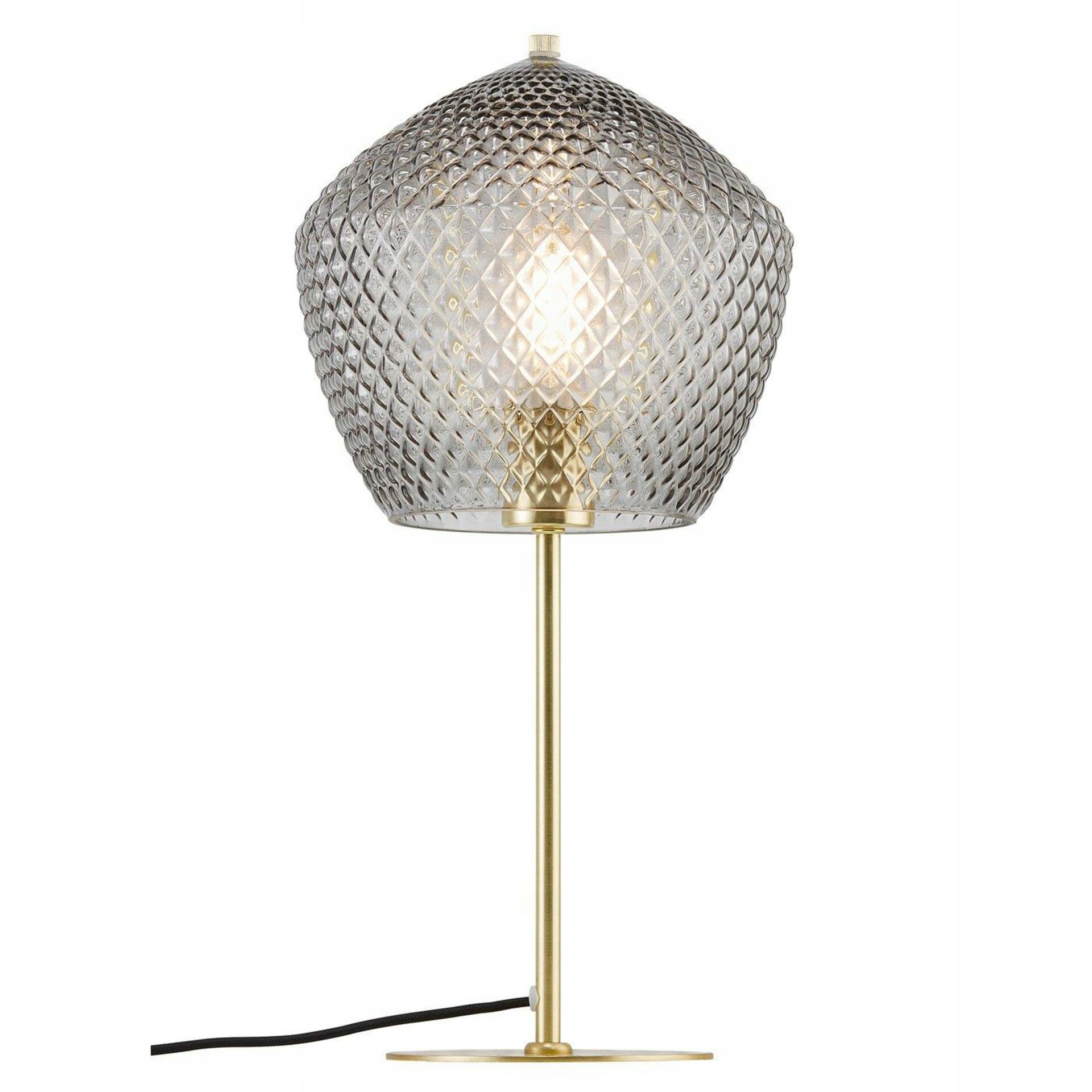 Nordlux stolná lampa Orbiform 40W E27 mosadz dymová art deco design
