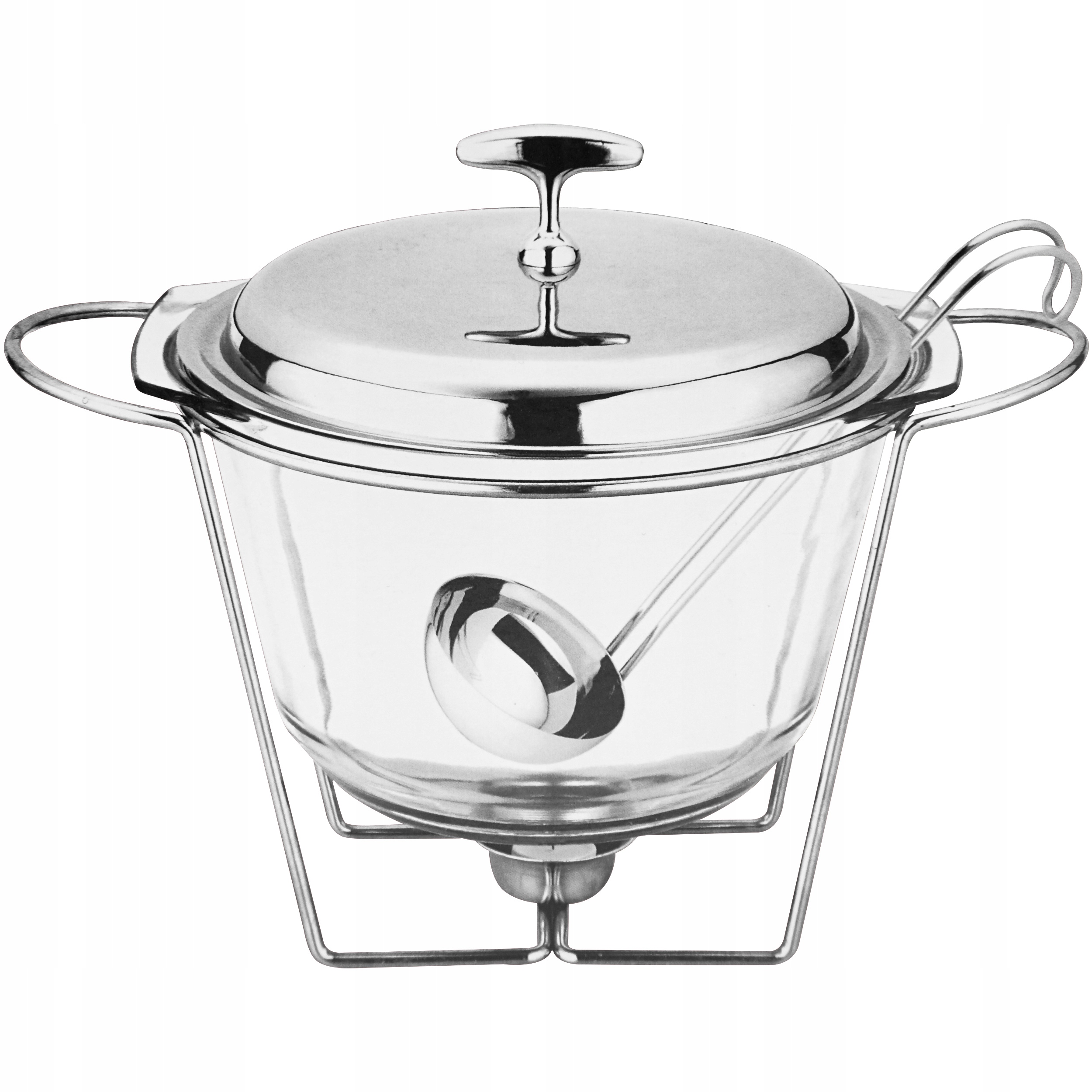 WAZA PODGRZEWACZ DO POTRAW STAL SZKŁO 3,8L JAKOŚĆ