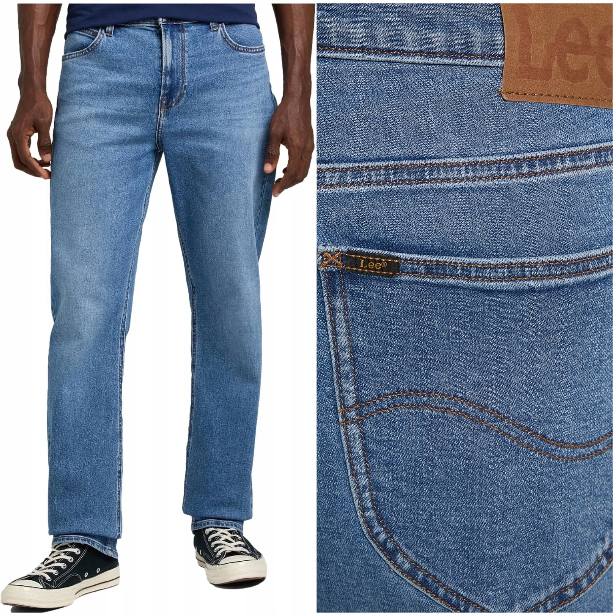 Lee West relaxed Rolling Blue Džíny jednoduché džínové kalhoty W31 L32