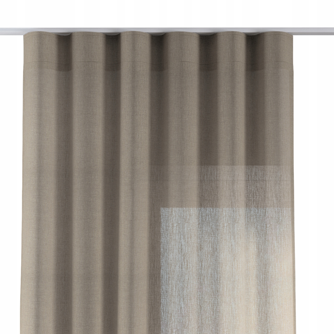 Záves na páske wave 130 x 245 cm, hnedý