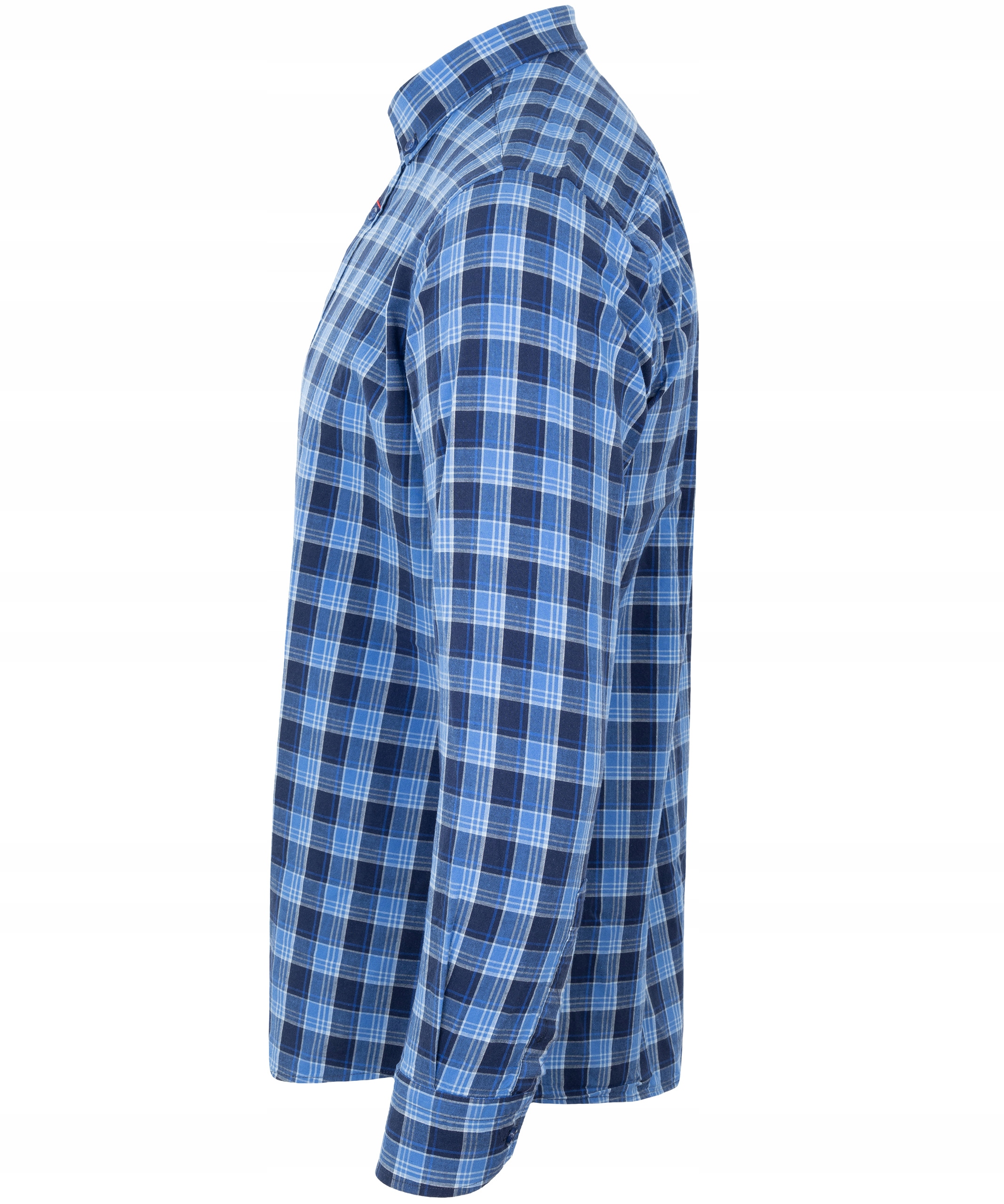 KOSZULA W KRATĘ SLIM 100% BAWEŁNA XXL NIEBIESKA VIADI POLO Rozmiar XXL