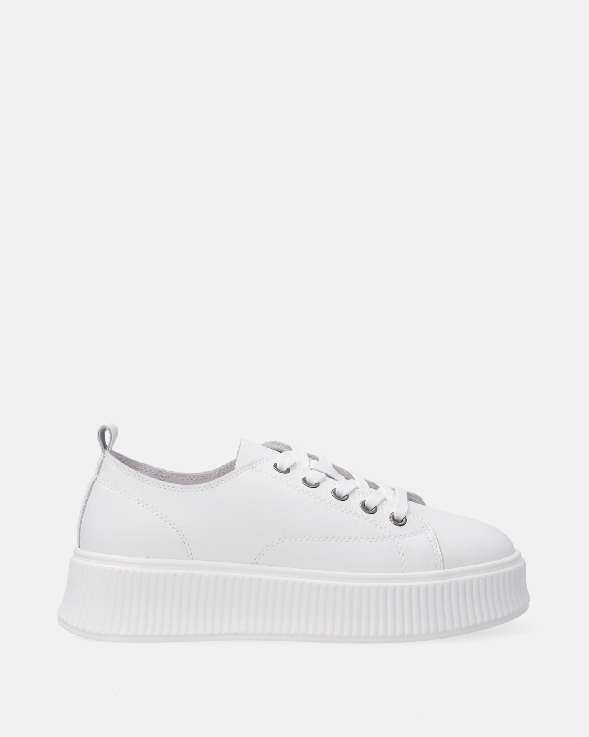 Venezia damskie białe buty sportowe z naturalnej skóry na platformie r.38