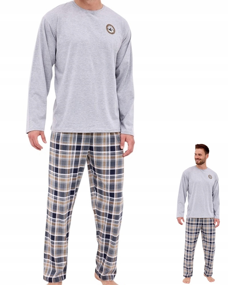 Pánské Pyžamo Cornette 124 Explore XXL 52 Šedá