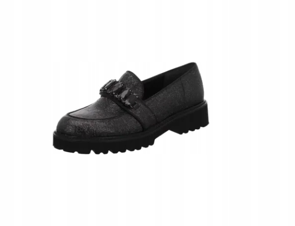 Gabor Dámské mokasíny Glitter Crash velikost 37,5 černé kožené