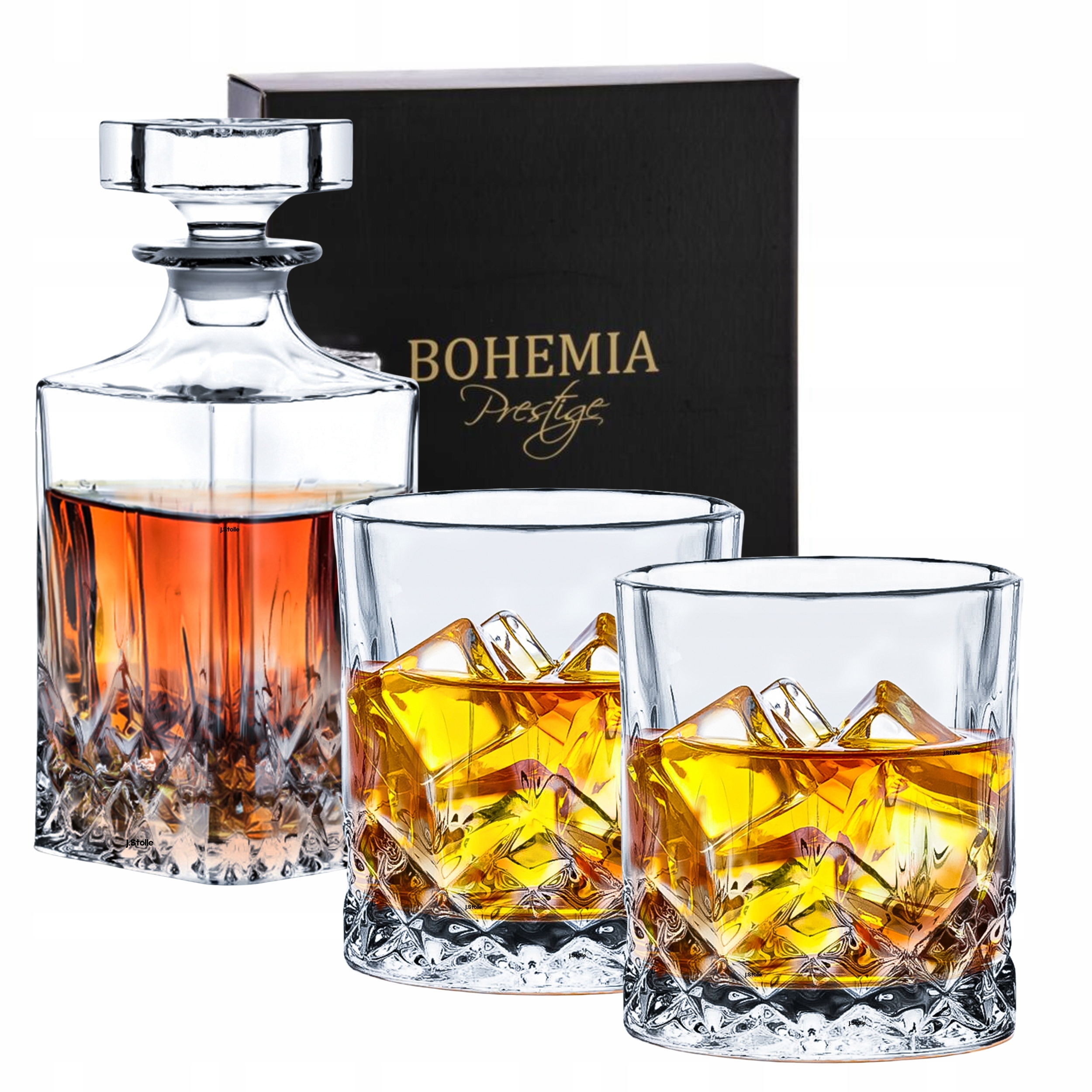 Sada na whisky Bohemia Classico karafa 6 pohárov s hrubým dnom 300 ml