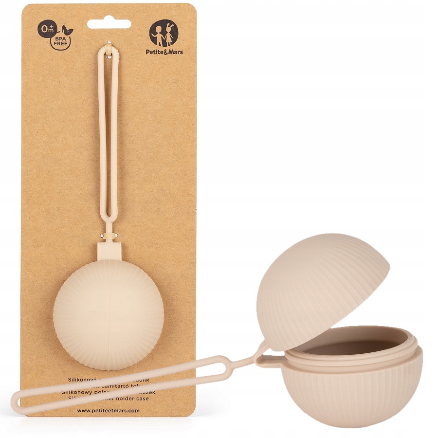 Pojemnik na smoczek Petite&Mars odcienie brązu i beżu