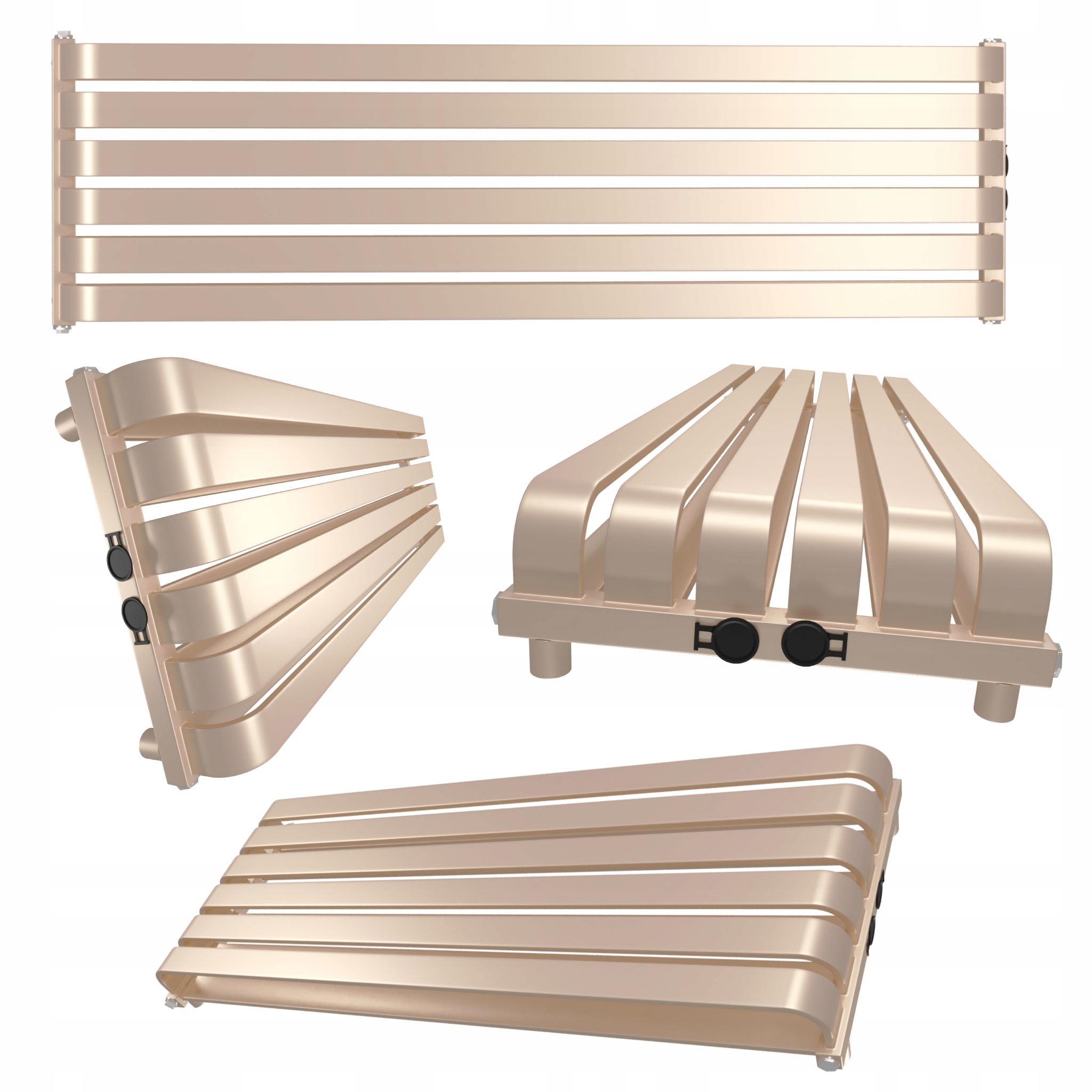 Dekorativní radiátor Amari Plus Úroveň 395x1000 Zlatý Růžový