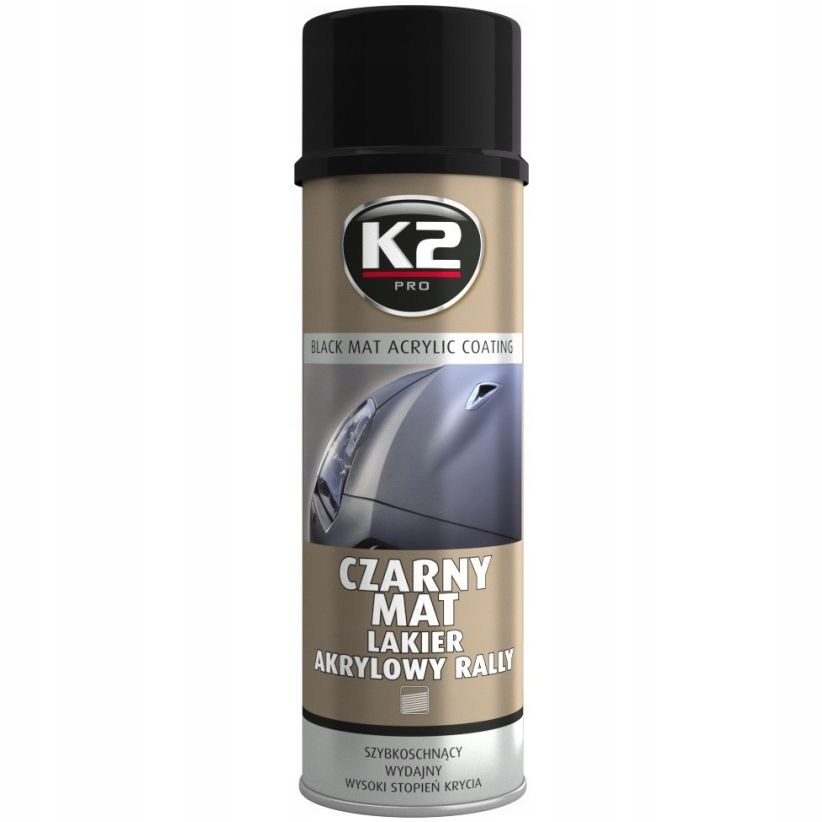 

K2 Spray Czarny Mat 500ml Lakier Akrylowy