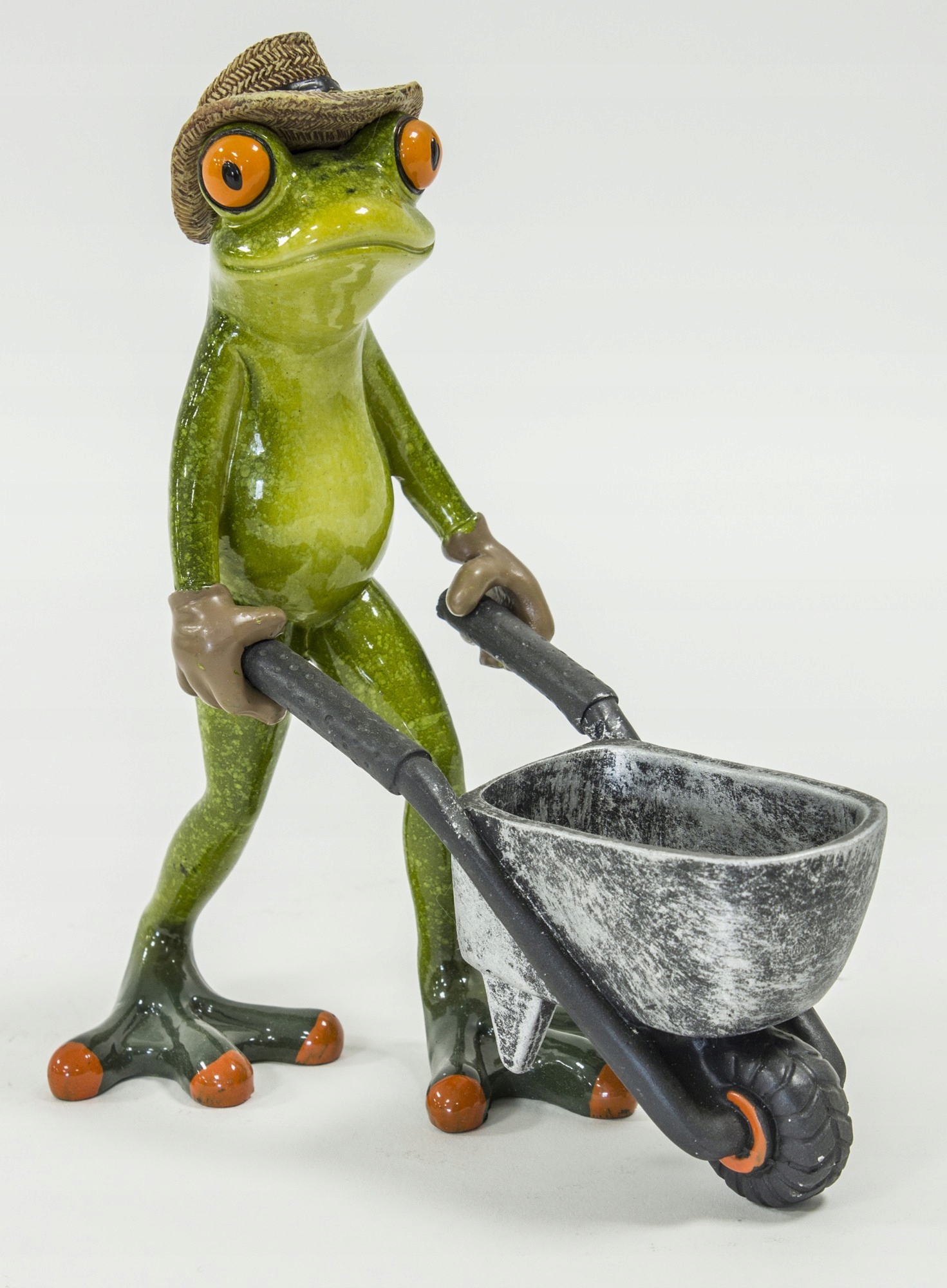 FIGURKA ROLNIK Z TACZKĄ FARMER OGRODNIK PREZENT Wysokość produktu 18 cm