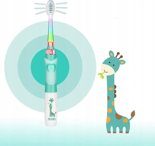 SEAGO Szczoteczka Elektryczna Dla Dzieci 3-12 Lat Z Kolorowym Światłem — miniatura 14