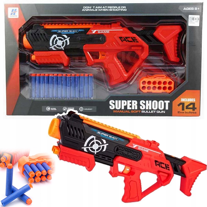 KARABIN PISTOLET NA STRZAŁKI PIANKOWE + MAGAZYNEK