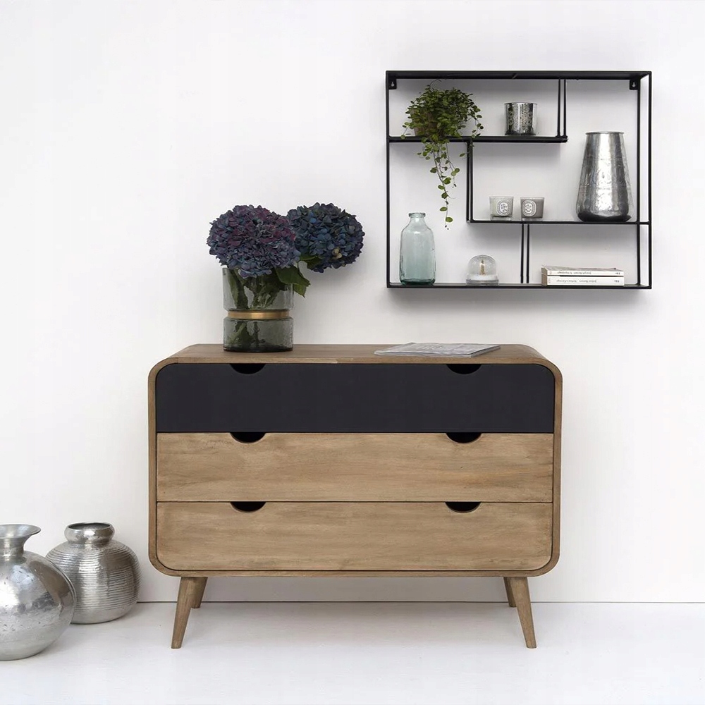 INDUSTRIALNY REGAŁ ŚCIENNY PÓŁKA WISZĄCA METALOWA NA ŚCIANĘ LOFT 50CM Grubość półki 10 mm