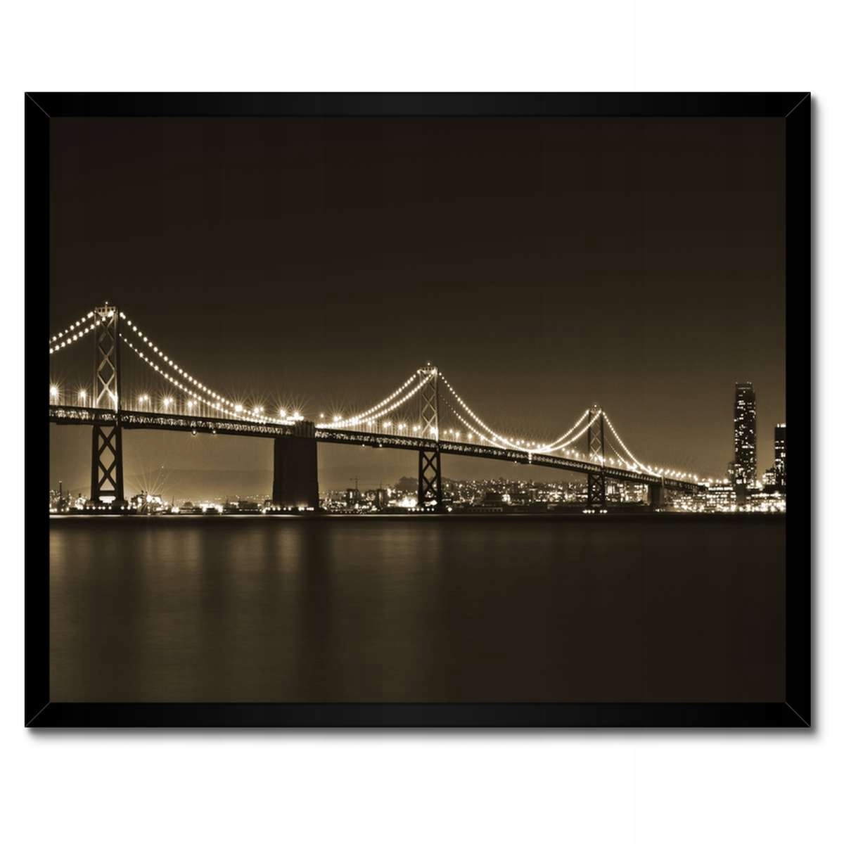 Plakáty v rámu 50x40 Most v noci v sépii