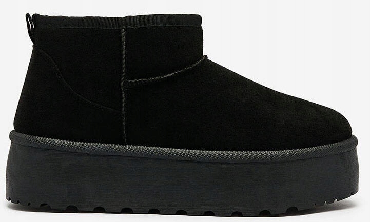 ŚNIEGOWCE CZARNE OCIEPLANE BOTKI PLATFORMA 39 Płeć kobieta