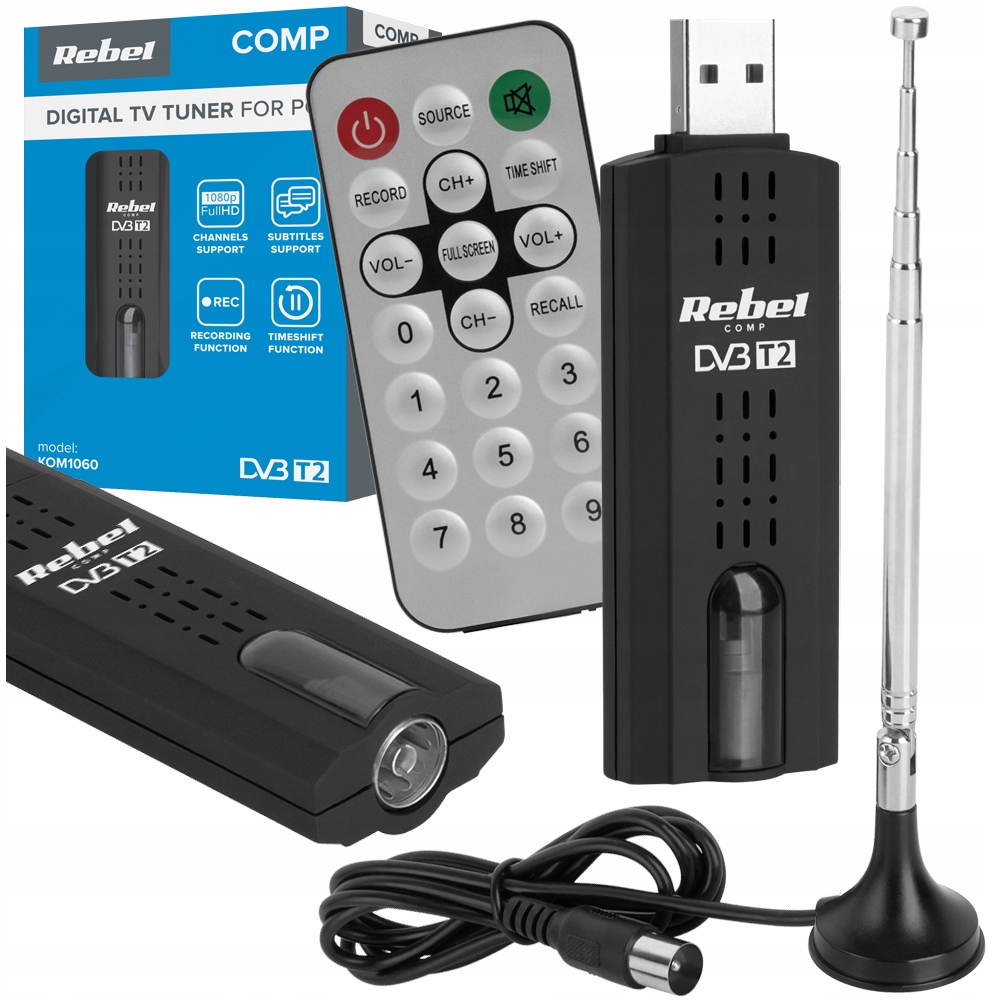 

Tuner Cyfrowy Usb DVB-T2 H.265 Hevc Do Laptop Pc