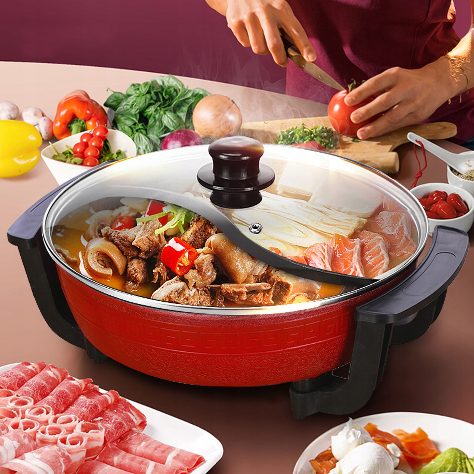 6L elektryczna patelnia antycilna Model 4052