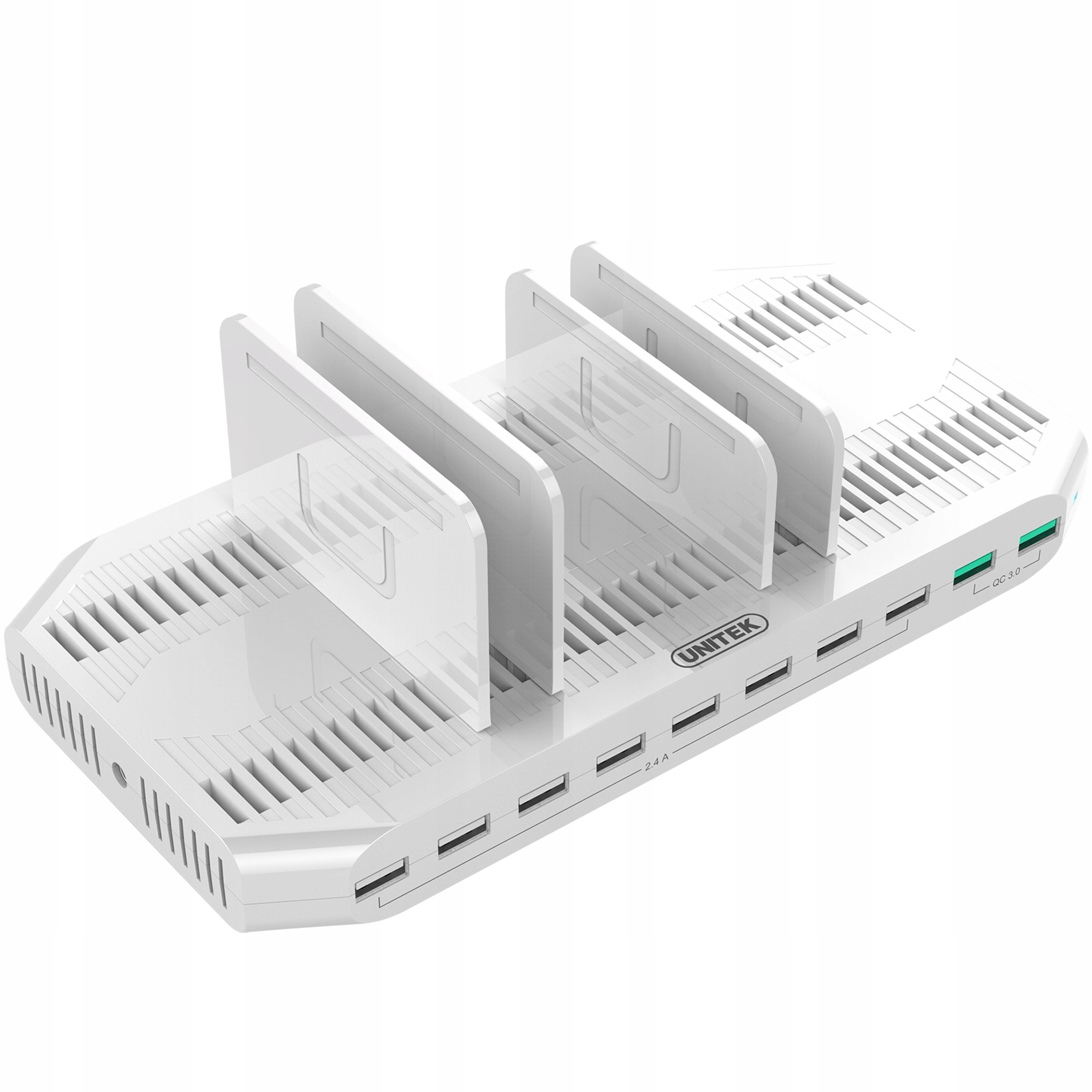 Stacja ładująca Unitek Y-2190A, 10 x USB; QC3.0; 96W