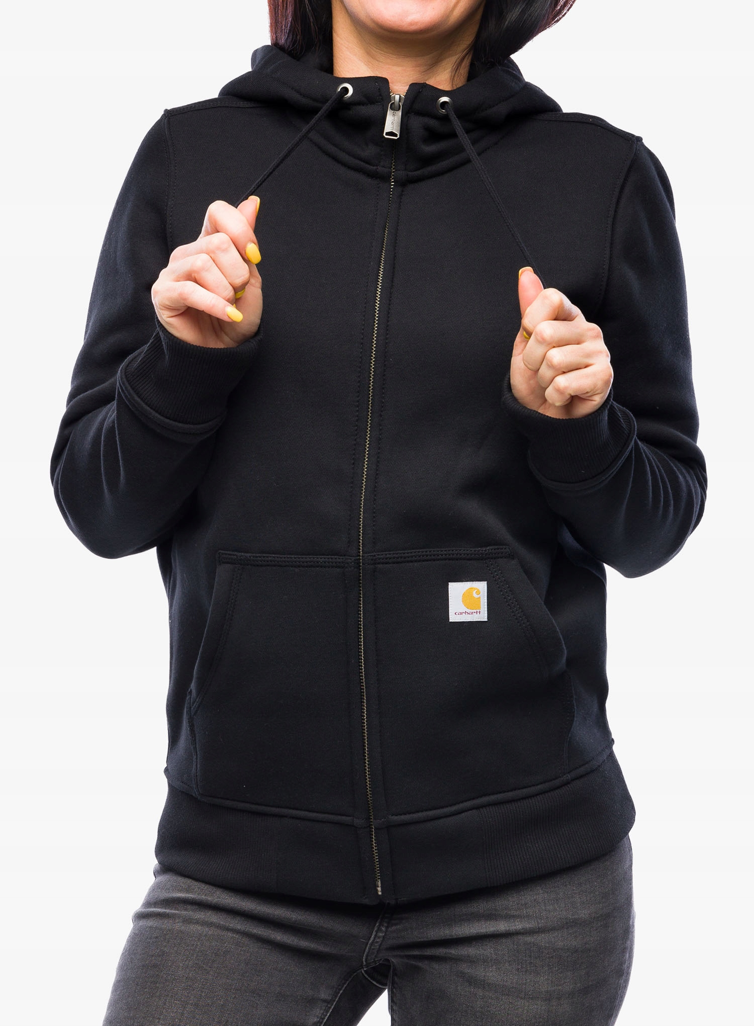 Mikina s kapucí Carhartt Clarksburg Zip černá Xs