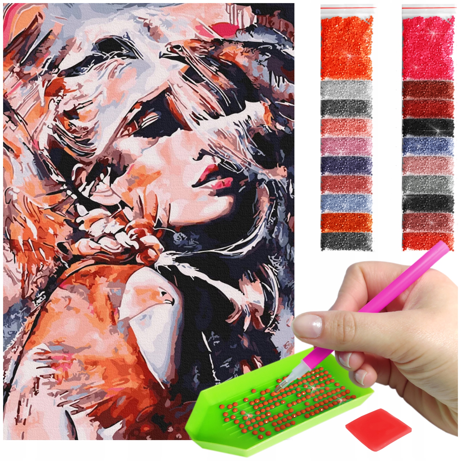 Haft Diamentový Velký 60x40cm Diamond Painting Mozaika Diamentové Příslušenství