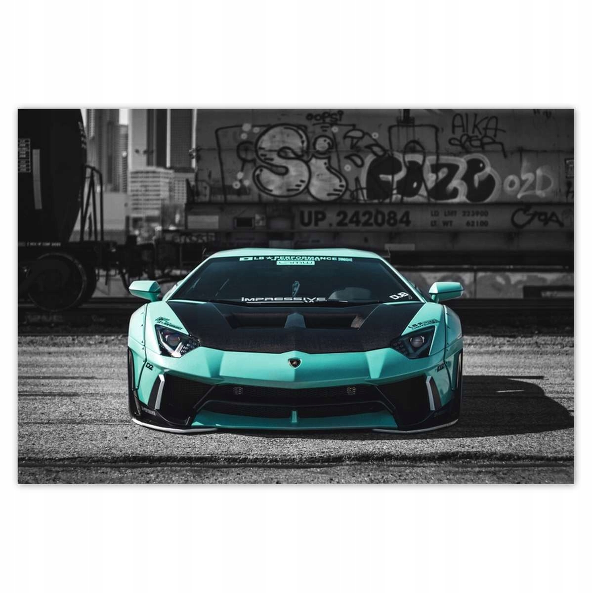 Plakáty 200x135 Tyrkysové Lamborghini