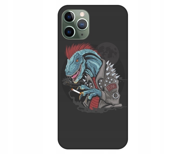 

Etui pokrowiec do iPhone 11 Pro Punk dinozaur