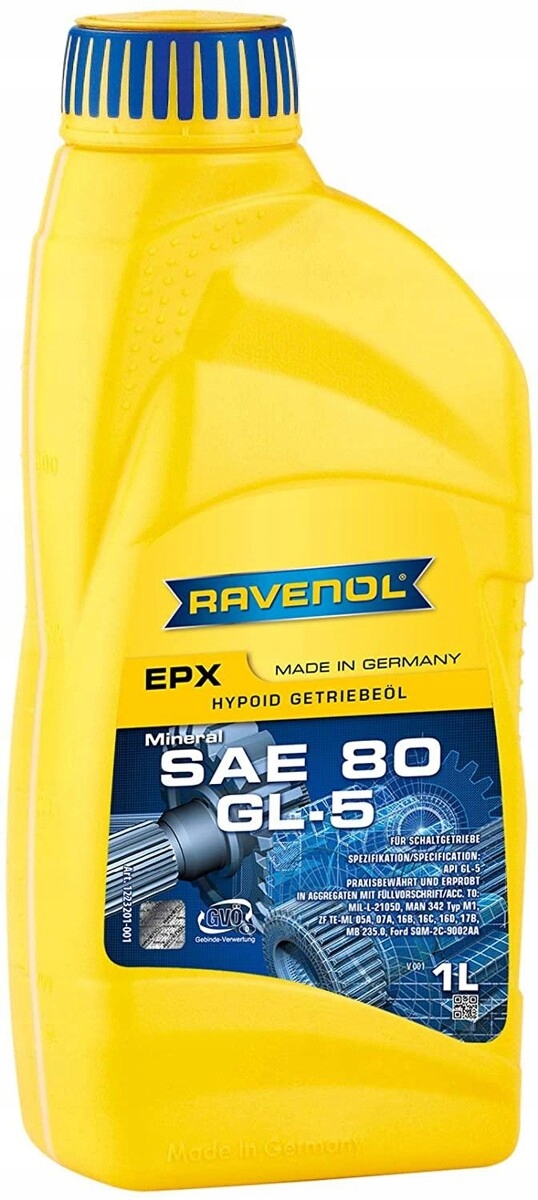 

Olej przekładniowy Ravenol Epx Sae 80 GL5 1L