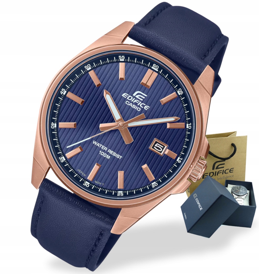 Klasické pánské hodinky na řemínku Casio Edifice EFV-150CL Box+ Gravírování Bonus