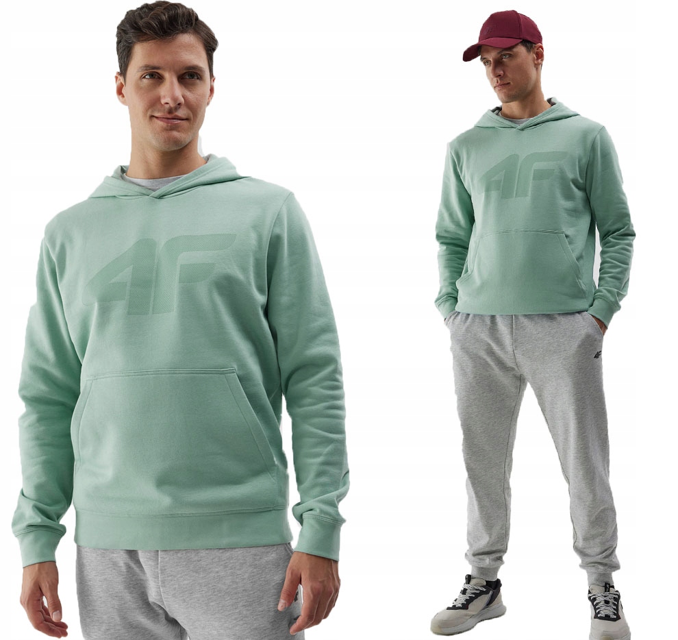 Tepláková mikina nerozepínací 4F M0950 s kapucí zateplená XL