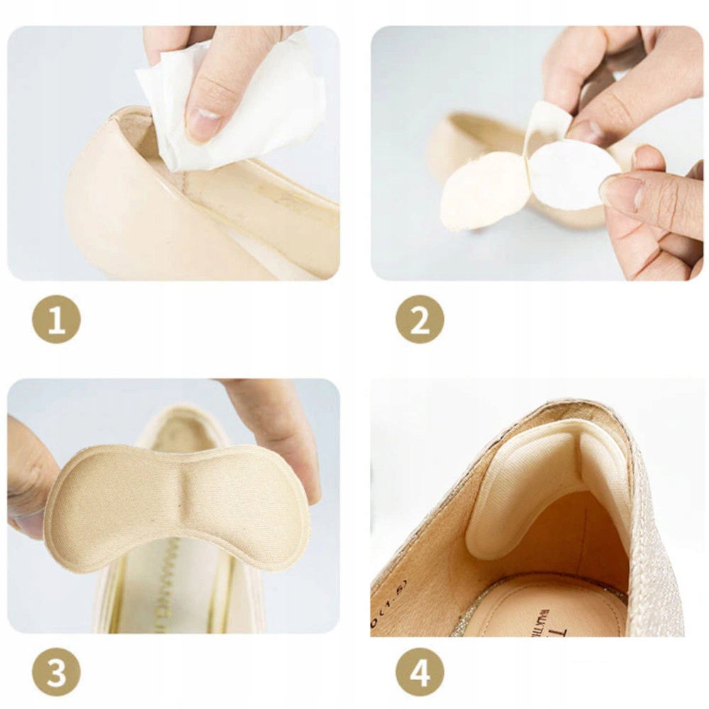 ZAPIĘTKI DO BUTÓW CZARNE MIĘKKIE WKŁADKI WKLEJANE NA BUTY OBTARCIA PIĘTY Stan opakowania oryginalne