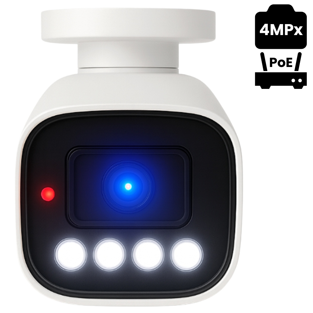 Tubová Ip Poe Venkovní Kamera 4MPx Onvif Set Kamer Pro Monitorování