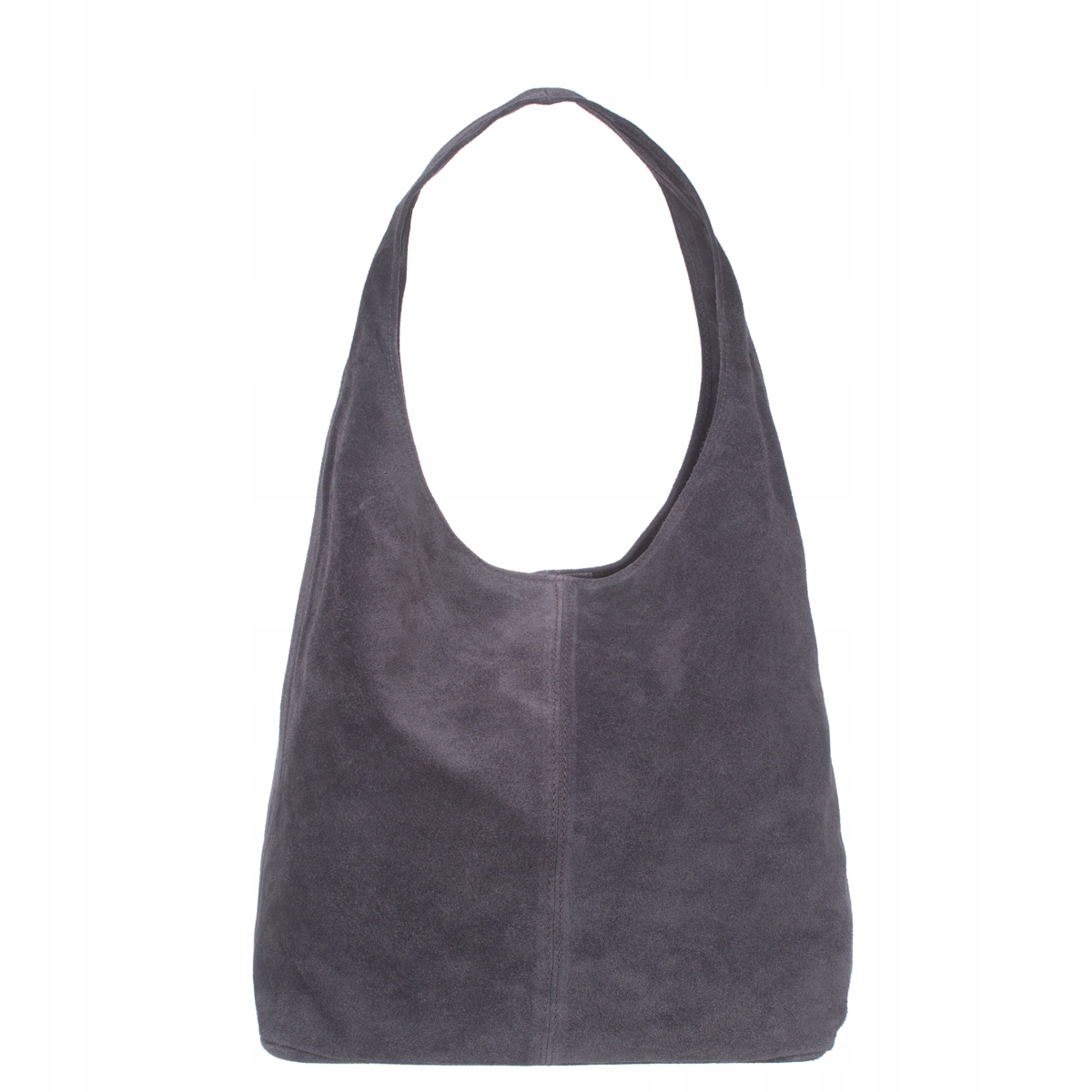 Torba Skórzana Vera Pelle Rossina Zamszowa Antracyt