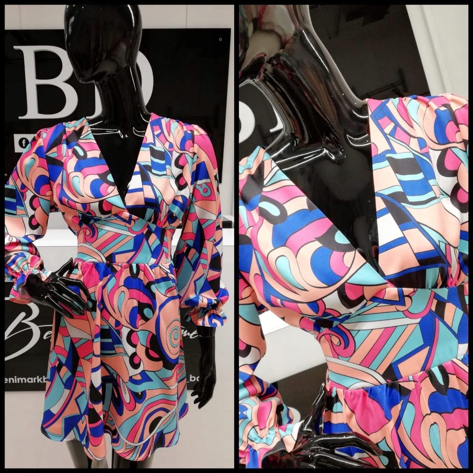 Šaty Bella Dame Barva Černá s fuchsií vel 40