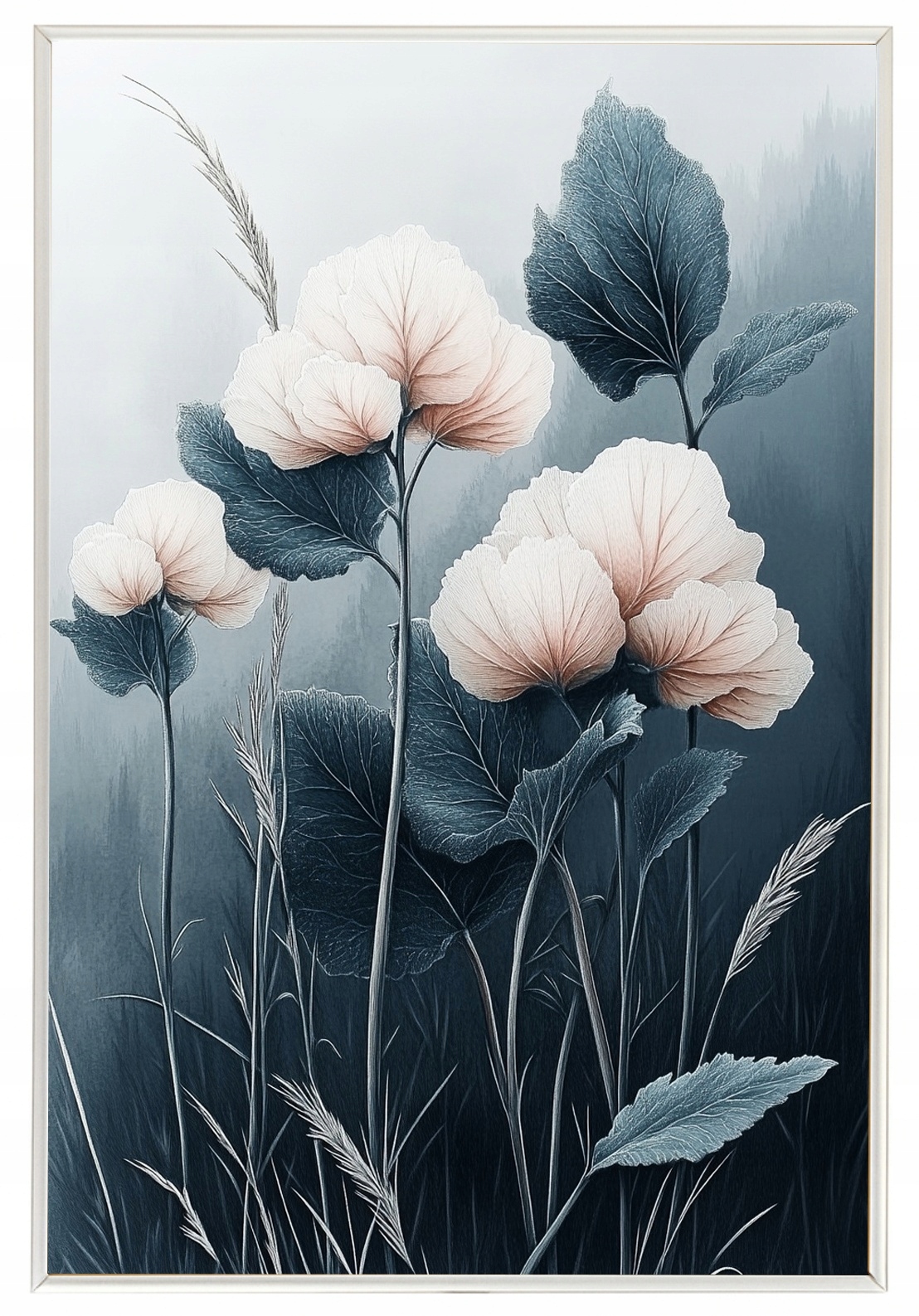 Plakát Rámeček Rámem Příroda Louka Květiny Vegetace Ombre 40x60