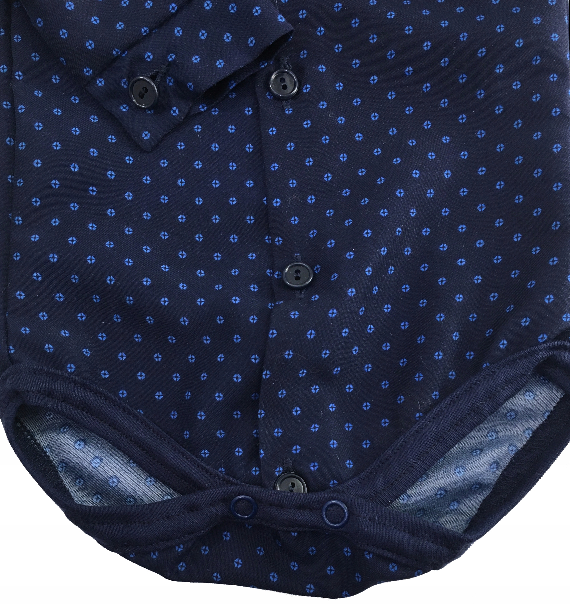 KOSZULA BODY granatowa we wzorki wizytowe 86 cm 12m Marka Dominga