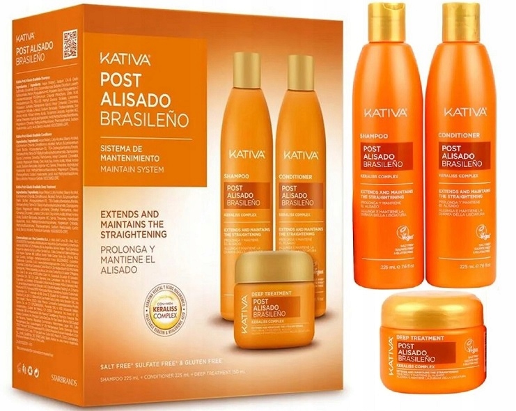 Kativa POST3 Zestaw Po Keratynowym Prostowaniu 600ml New