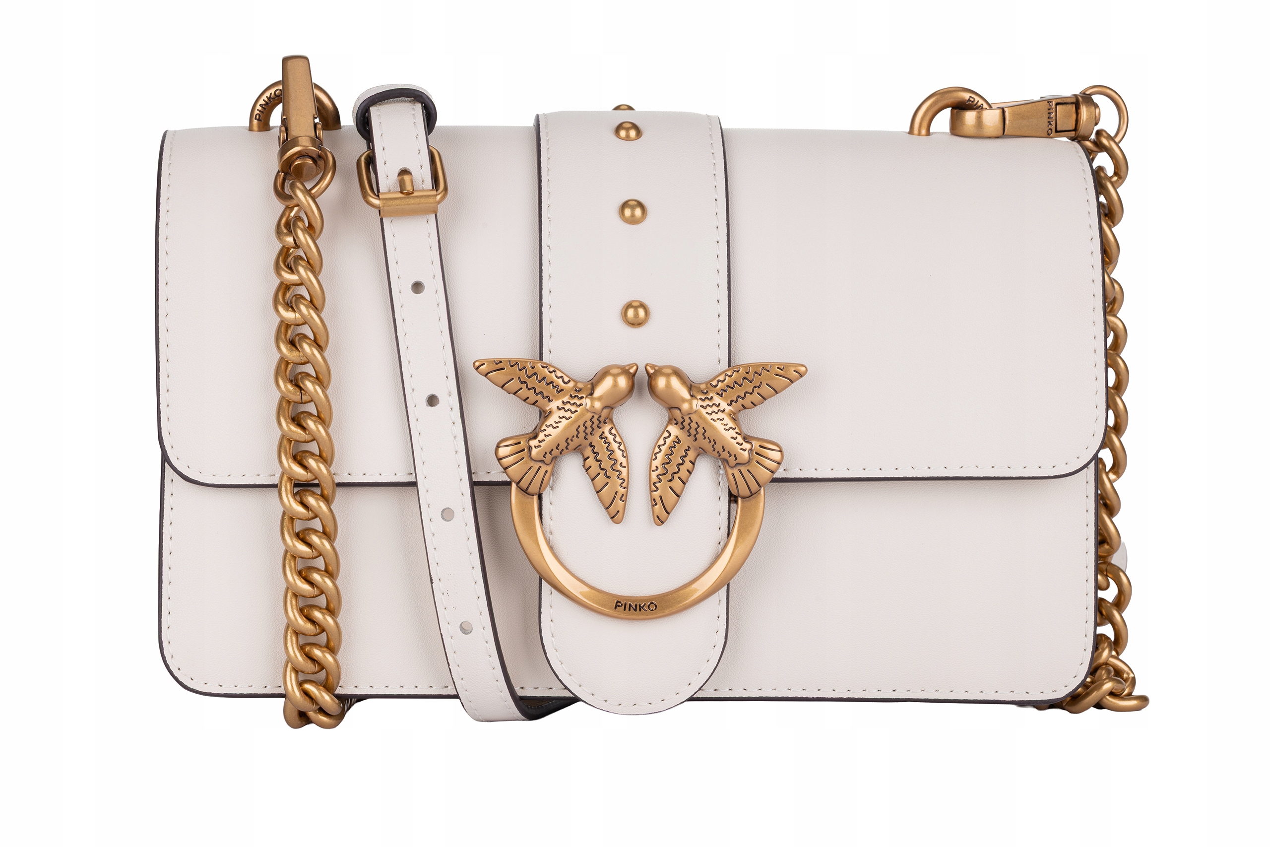 Pinko luxusní kabelka přes rameno dámská kožená kabelka Love Mini Ecru