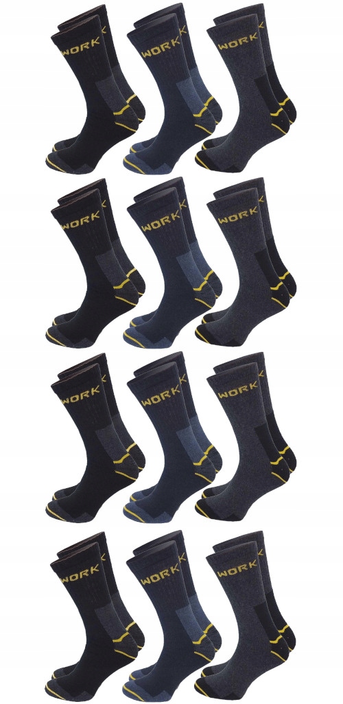 12x Skarpety robocze WORK wzmacniane POLSKIE skarpetki frotte frota mocne! Marka inna