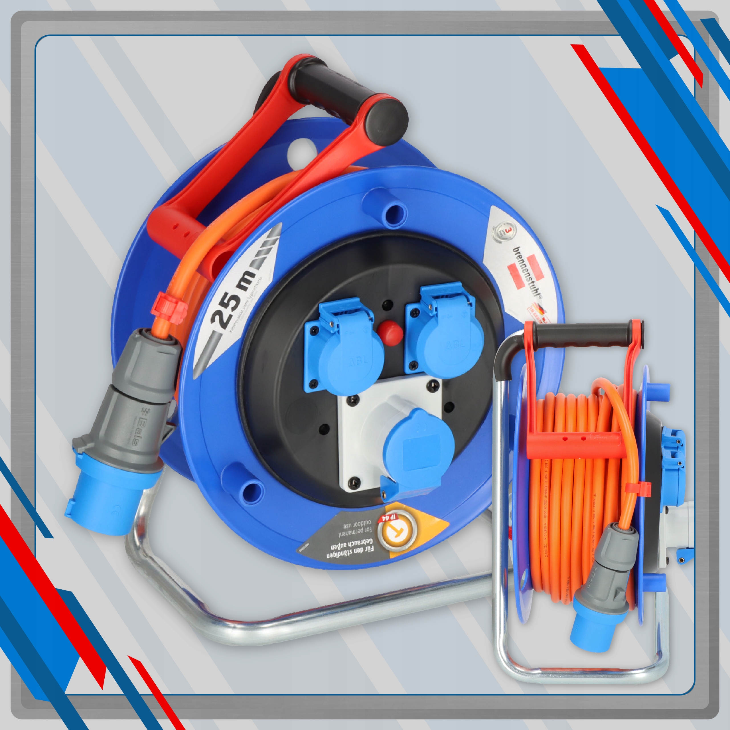 Przedłużacz bębnowy kepingowy CEE 25m 3x2,5 EAN (GTIN) 4007123673919