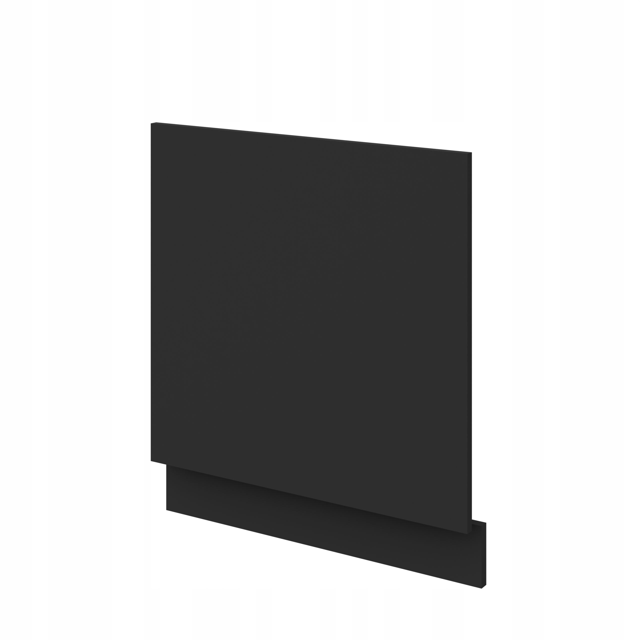 Přední panel pro vestavnou myčku nádobí, přední panel pro vestavbu Černý mat 570x596 mm