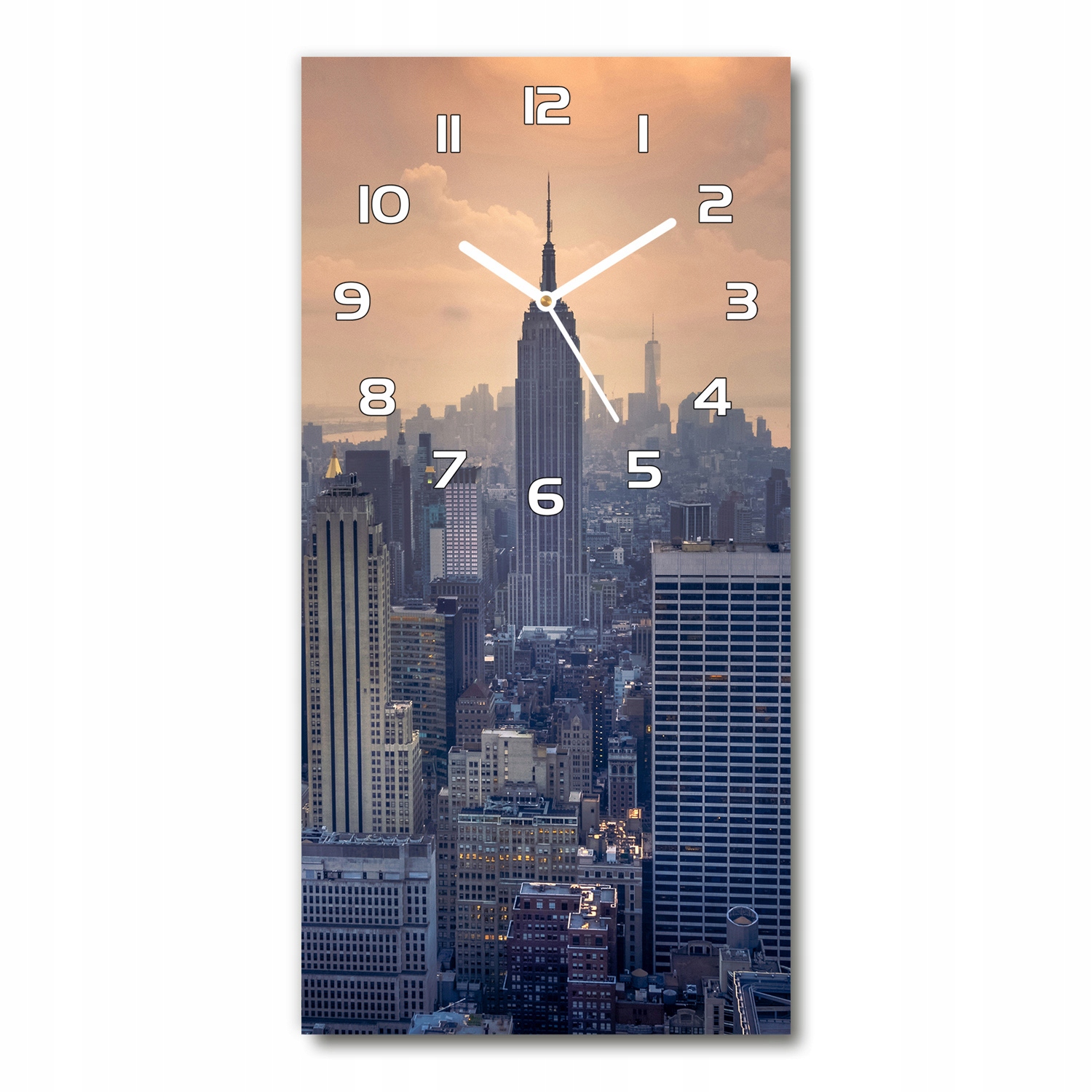 

Zegar ze szkła na ścianę Manhattan Nowy Jork 30x60