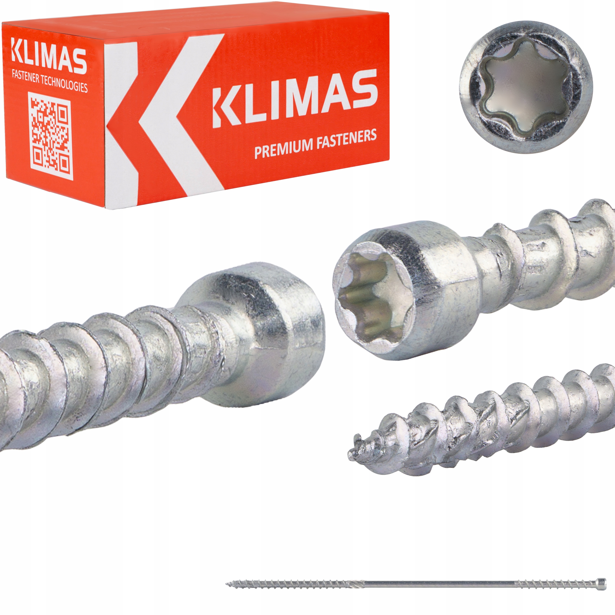 Skrutky na izoláciu proti škvrnám 8x302 mm 50 ks Torx Klimas Wkpc