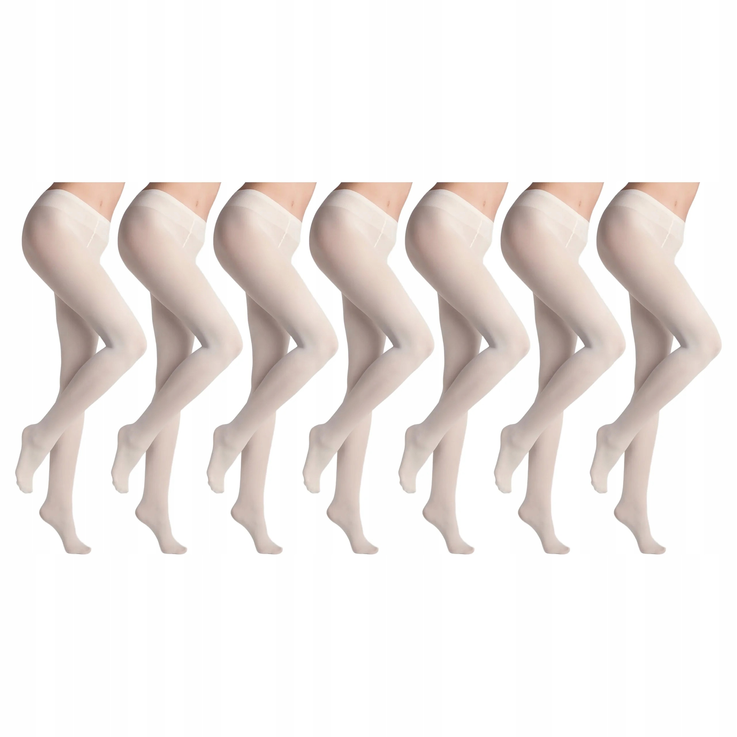 7 x Krycí punčocháče bez kalhotek Micro 60 den Marilyn Creme 2-S