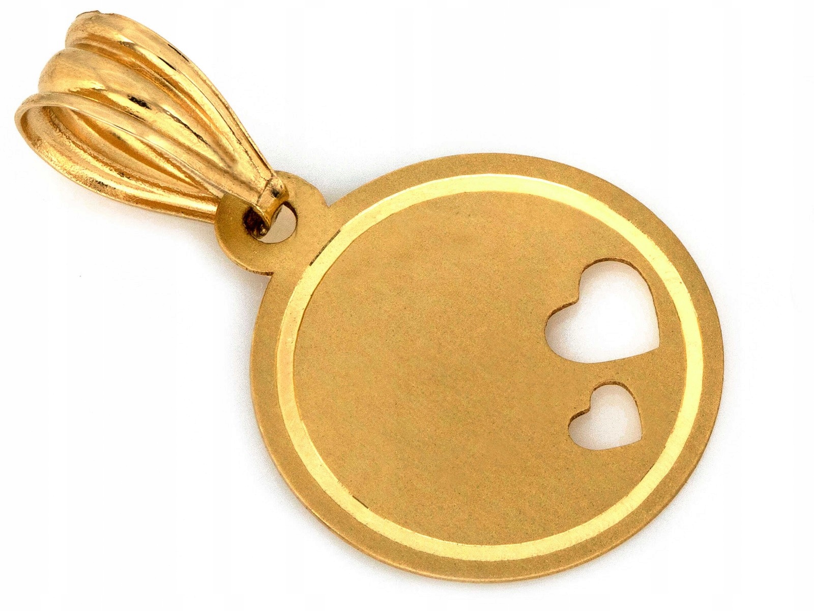Přívěsek Zlatý 585 Saténový se srdíčky 0.71g Pod Gravírování jako dárek
