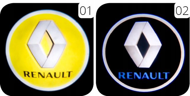 Проектор светодиодного логотипа Renault WSZYSTKIE MODELE Žółty Вес (с упаковкой) 0,2 кг