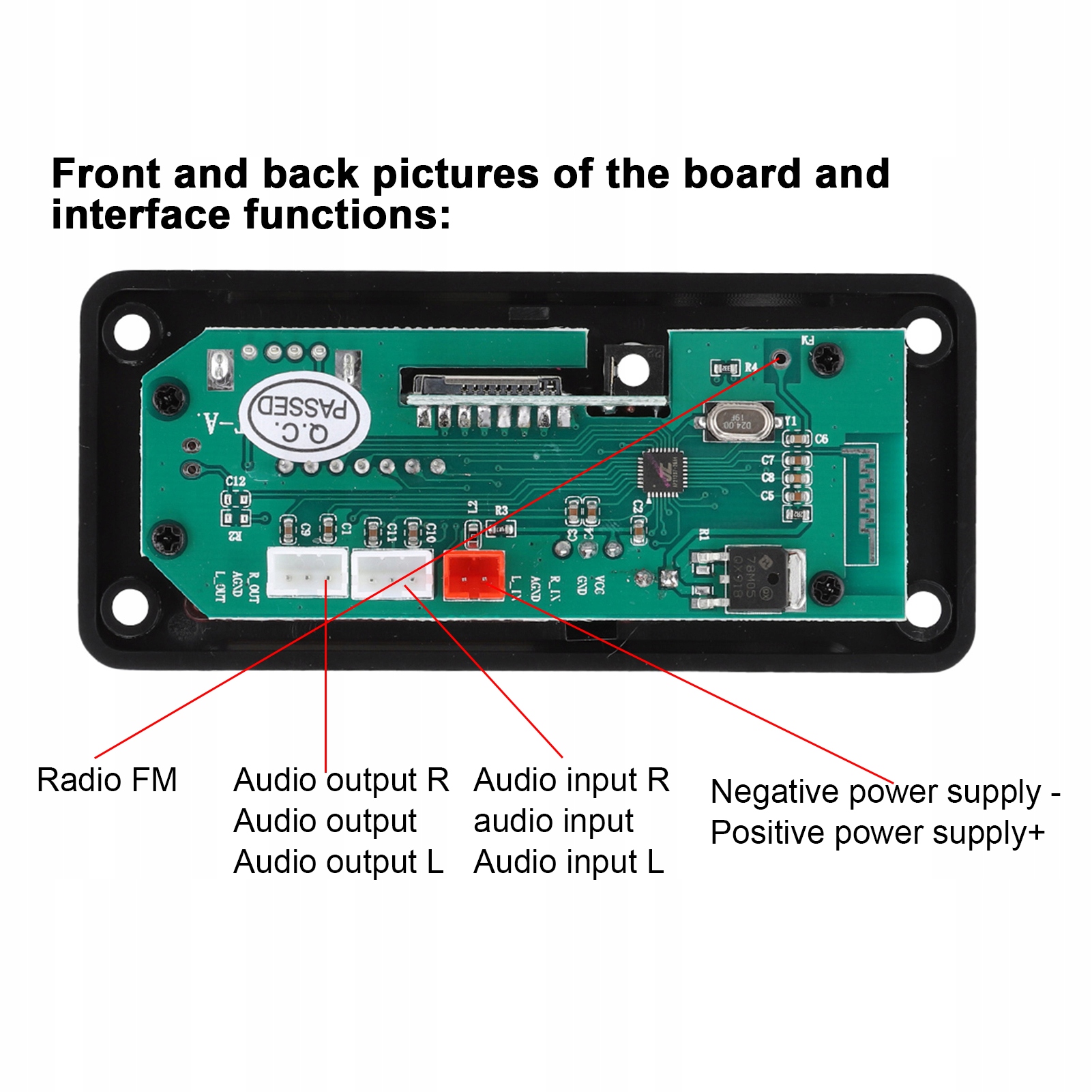 RADIO SAMOCHODOWE BLUETOOTH USB GLOSNIK MODUL Kod producenta 712