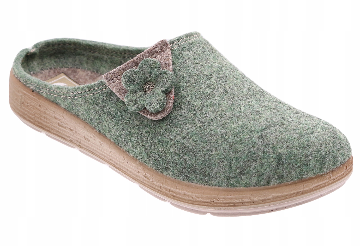 INBLU KAPCIE FILCOWE KLAPKI DAMSKIE AD25 BAMBOSZE DOMOWE LEKKIE ZIELONE 39