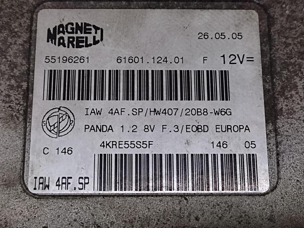 FIAT PANDA II control unit of the engine 55196261